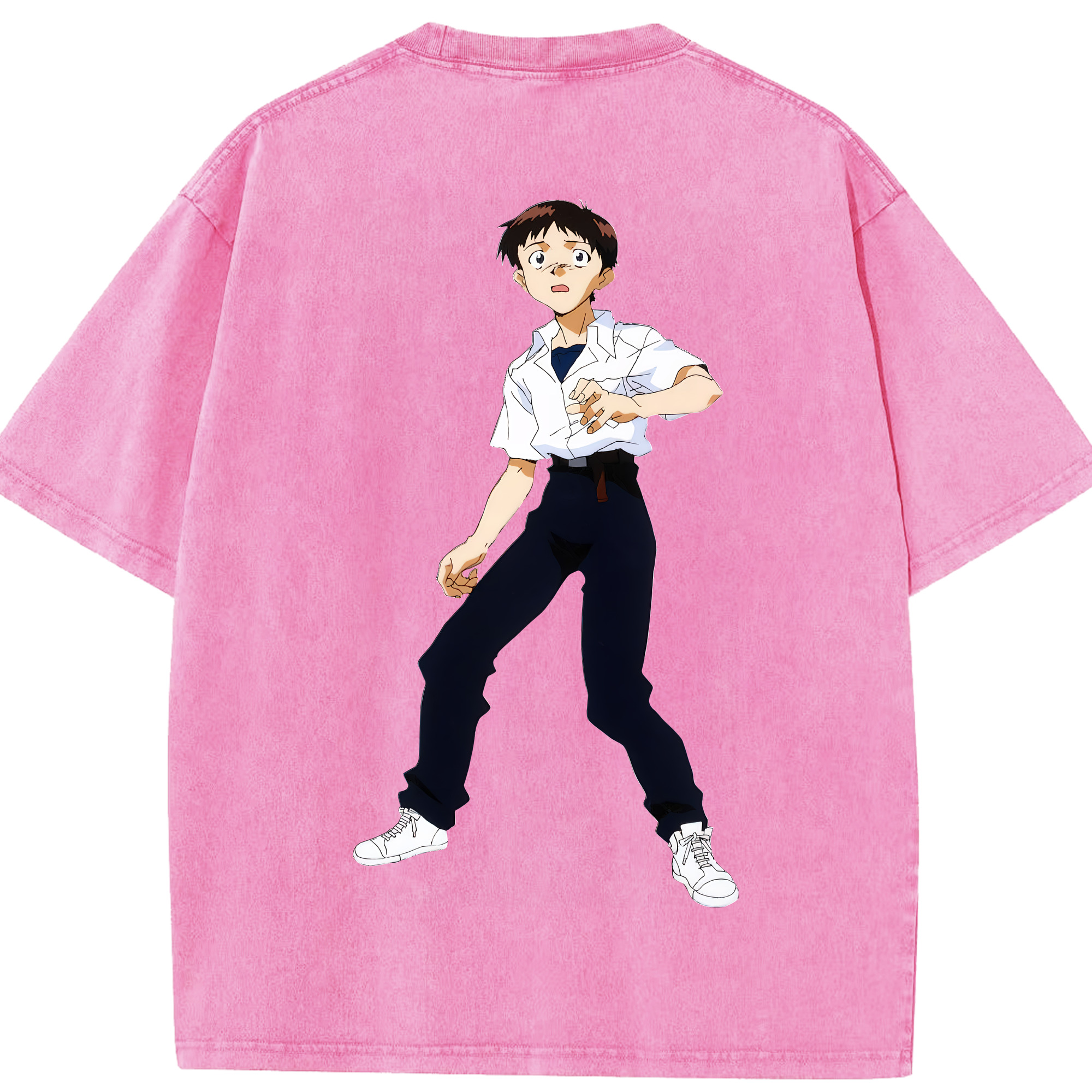（画像用） EVA 新世紀エヴァンゲリオン 綿100% ヴィンテージ風 半袖Tシャツ（背面プリント）